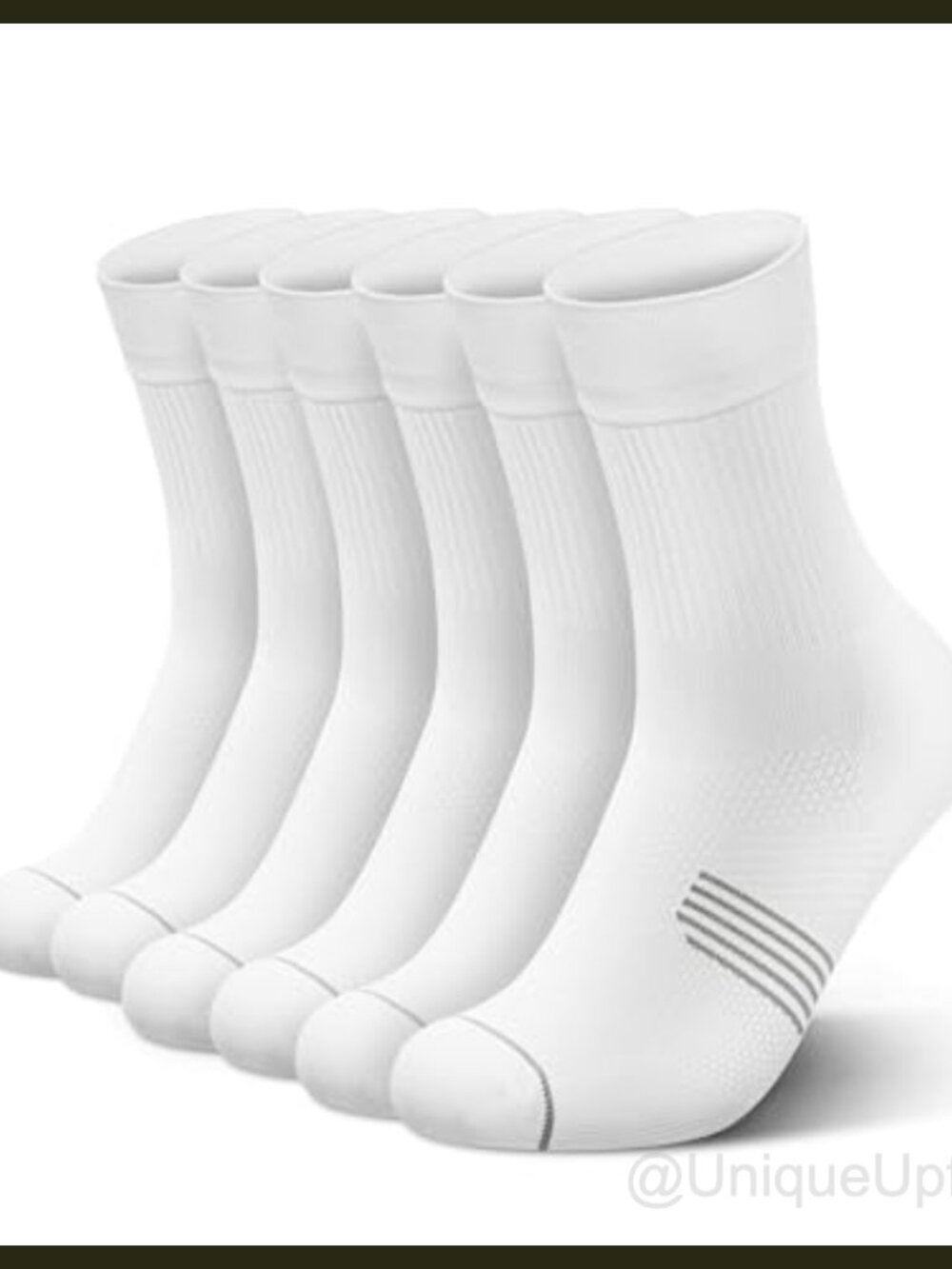 3 Pairs Compression Socks 8-15mmHg Graduated Athletic Crew Cushioned